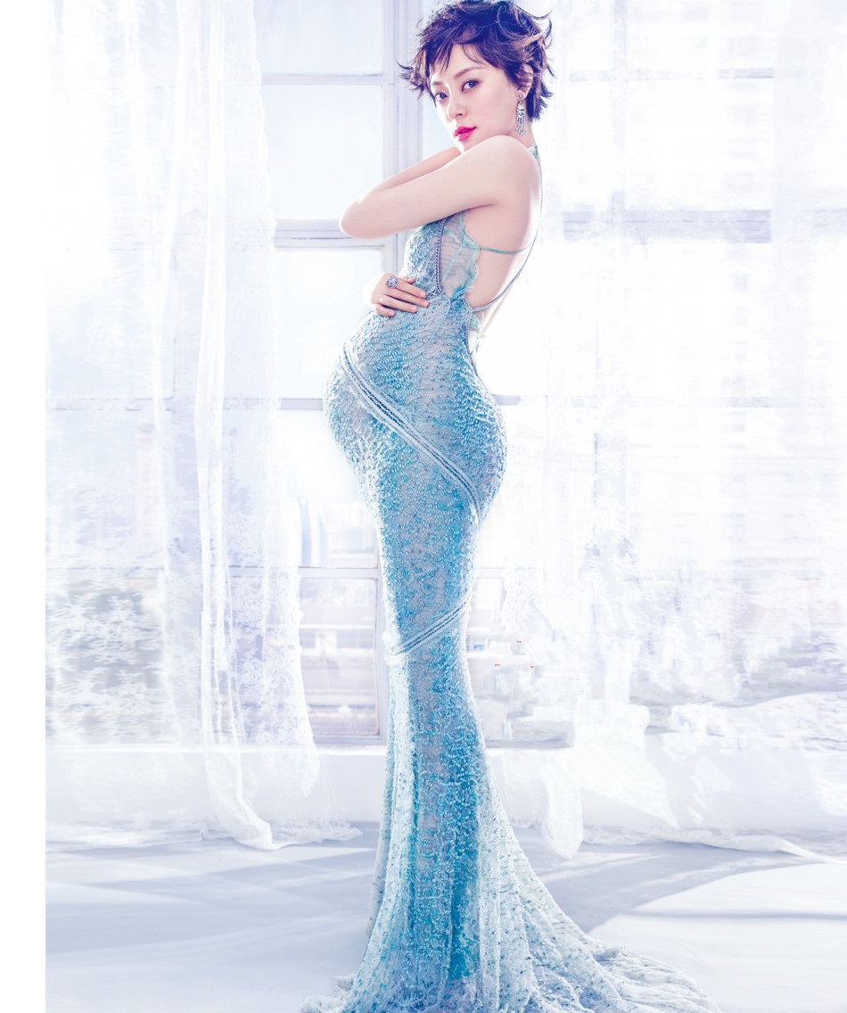 嬛嬛第二胎卸货倒数中!孙俪《时尚芭莎》孕妇写真