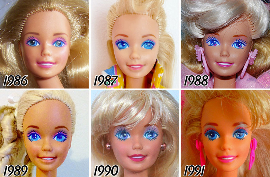 早期也未免太跩了吧!芭比娃娃56年长相进化史